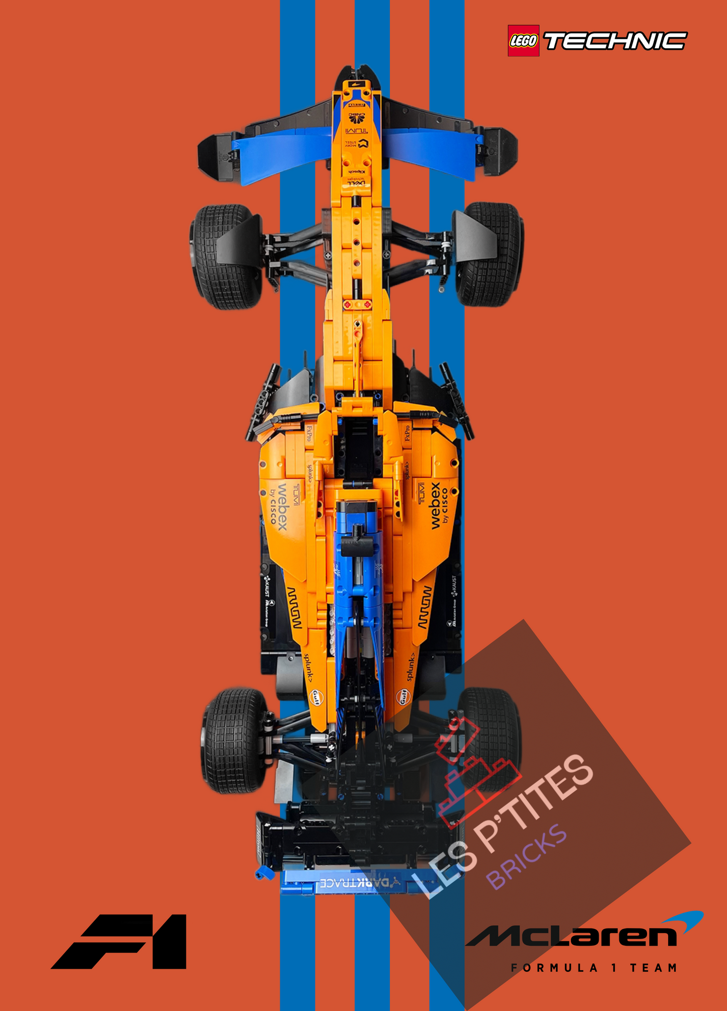 Cadre orange Légo McLaren F1 TM 42141